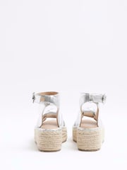 River Island Silver Espadrille Sandals - Image 3 of 4