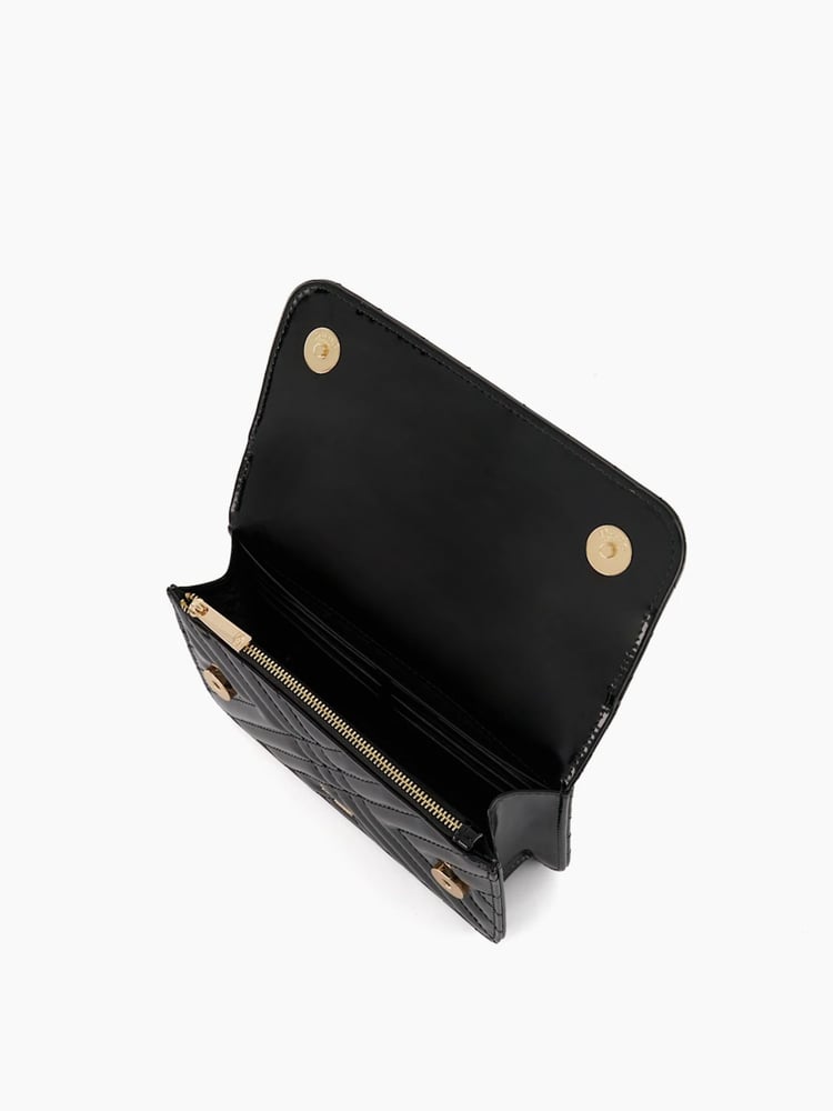 Dune London Black Ground Edorchie Quilted Shoulder Bag - Image 1 of 3