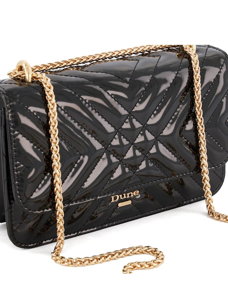 Dune London Black Ground Edorchie Quilted Shoulder Bag - Image 3 of 3