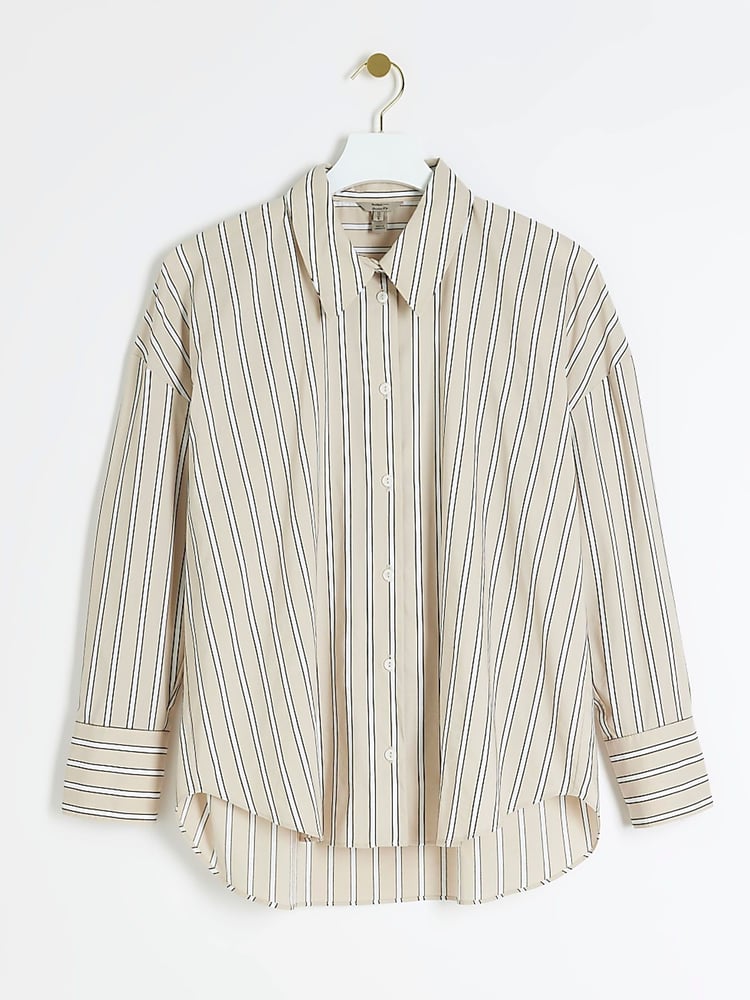 River Island Brown Stripe Shirt - Image 6 of 6