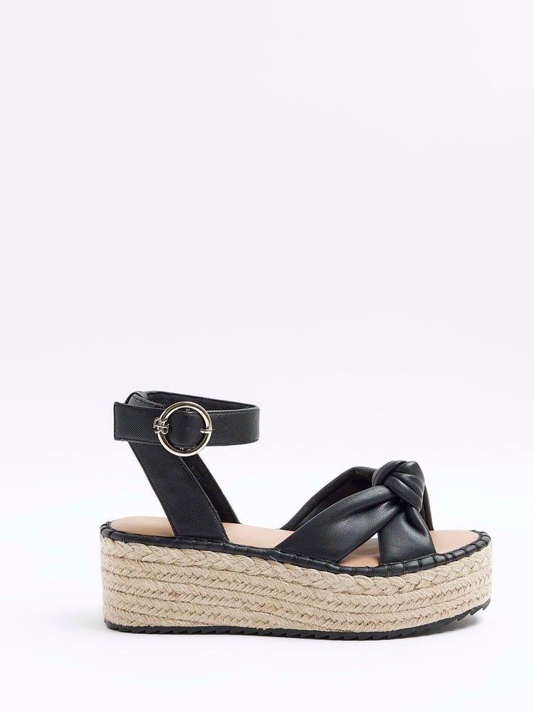 River Island Black Espadrille Sandals - Image 1 of 4 River Island Black Espadrille Sandals - Image 1 of 4