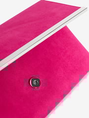 Pink Clutch Bag With Detachable Cross-Body Chain - Image 6 of 7
