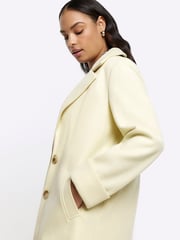 River Island Yellow Longline Tailored Coat - Image 4 of 6