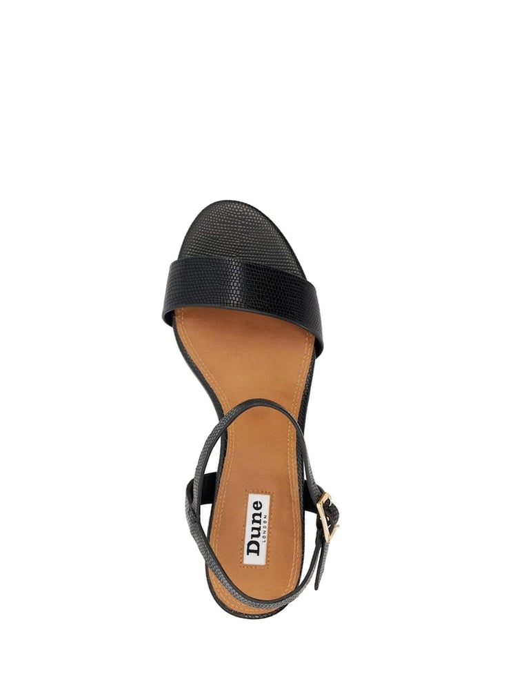 Dune London Black Regular Fit Jelly Two Part Block Heel Sandals - Image 6 of 6