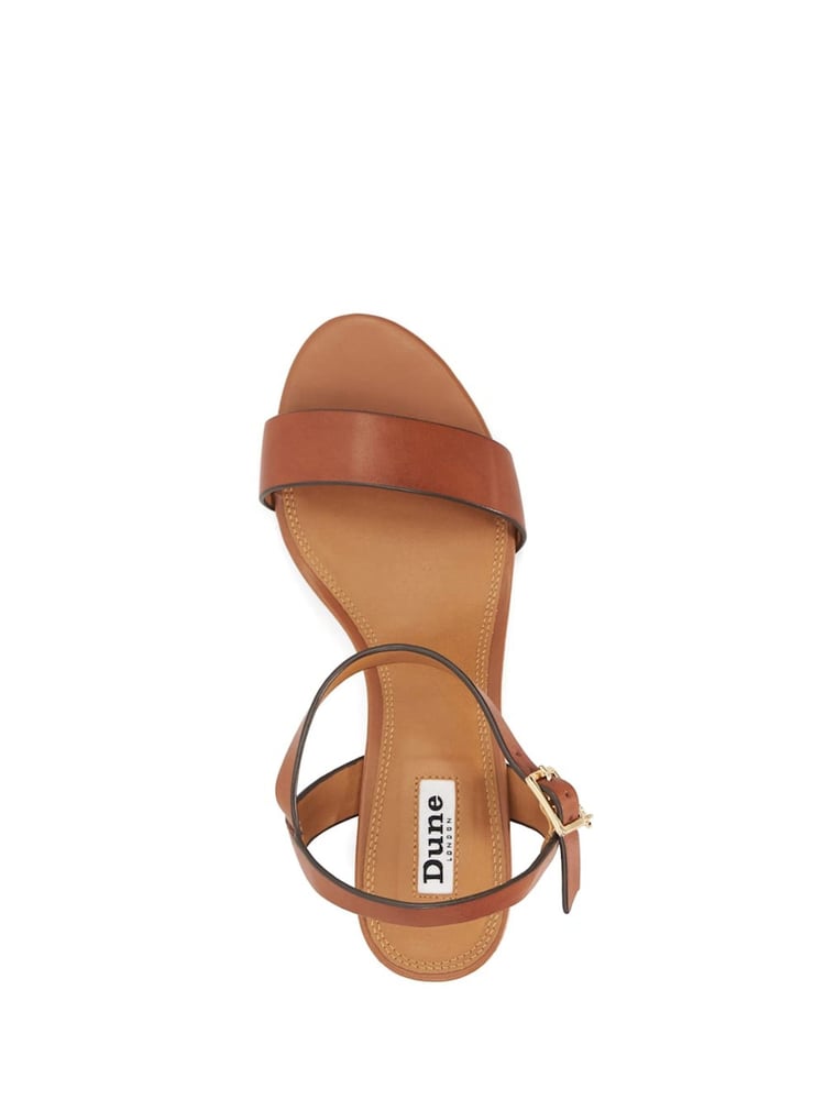 Dune London Brown Regular Fit Jelly Two Part Block Heel Sandals - Image 6 of 6