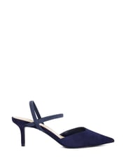 Dune London Blue Standard Fit Classical Elasticated Open Court Shoes - Image 3 of 6