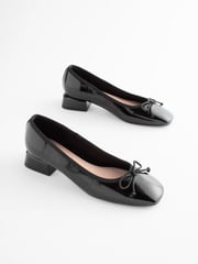 Black Forever Comfort Block Heel Ballerina Shoes - Image 1 of 5