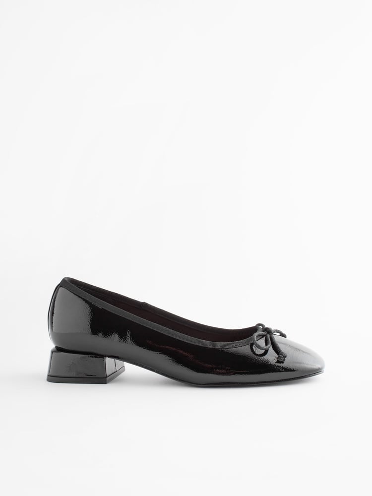 Black Forever Comfort Block Heel Ballerina Shoes - Image 2 of 5