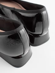 Black Forever Comfort Block Heel Ballerina Shoes - Image 4 of 5
