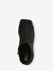 Black Forever Comfort® Peep Toe Heeled Shoe Boots - Image 4 of 5