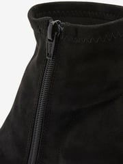 Black Forever Comfort® Peep Toe Heeled Shoe Boots - Image 5 of 5