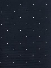Reiss Navy Liam Polka Dot Silk Tie - Image 5 of 5