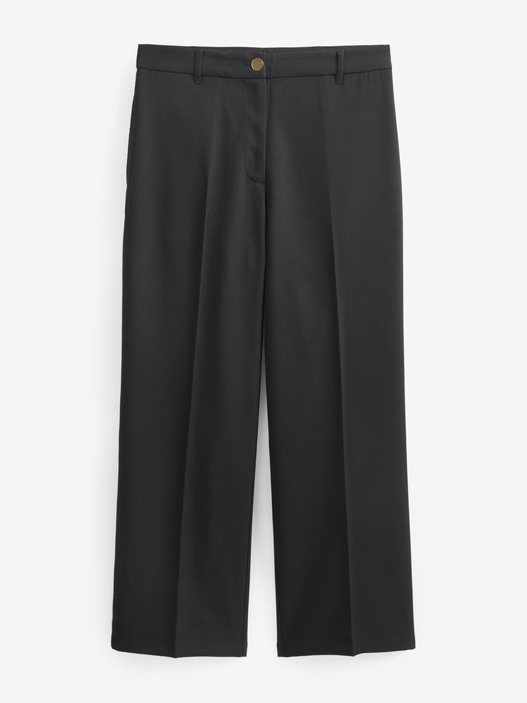 Pour Moi Black Petite Josephine Wide Leg Woven Trousers - Image 3 of 3