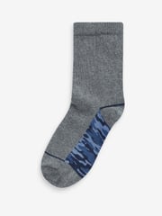 Grey Camo Cotton Rich Socks 7 Pack - Image 4 of 8