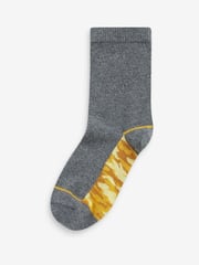 Grey Camo Cotton Rich Socks 7 Pack - Image 5 of 8