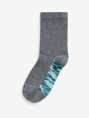 Grey Camo Cotton Rich Socks 7 Pack - Image 6 of 8