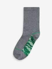 Grey Camo Cotton Rich Socks 7 Pack - Image 7 of 8