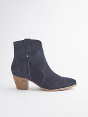Navy Blue Forever Comfort® Leather Cowboy/Western Boots - Image 2 of 8