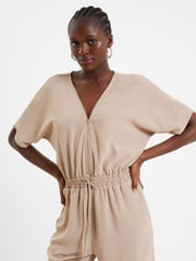 French Connection Brown Zip Jumpsuit - Image 3 of 5