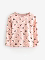Cath Kidston Pink Floral Long Sleeve Ribbed T-Shirts 3 Pack (3mths-7yrs) - Image 10 of 15