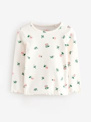 Cath Kidston Pink Floral Long Sleeve Ribbed T-Shirts 3 Pack (3mths-7yrs) - Image 12 of 15