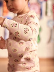Cath Kidston Pink Floral Long Sleeve Ribbed T-Shirts 3 Pack (3mths-7yrs) - Image 9 of 15
