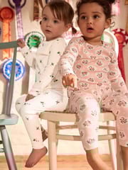 Cath Kidston Pink Floral Ribbed Leggings 3 Pack (3mths-7yrs) - Image 2 of 8