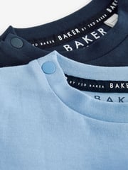 Baker by Ted Baker Blue 100% Cotton Romper and Reversible Hat - Image 9 of 9