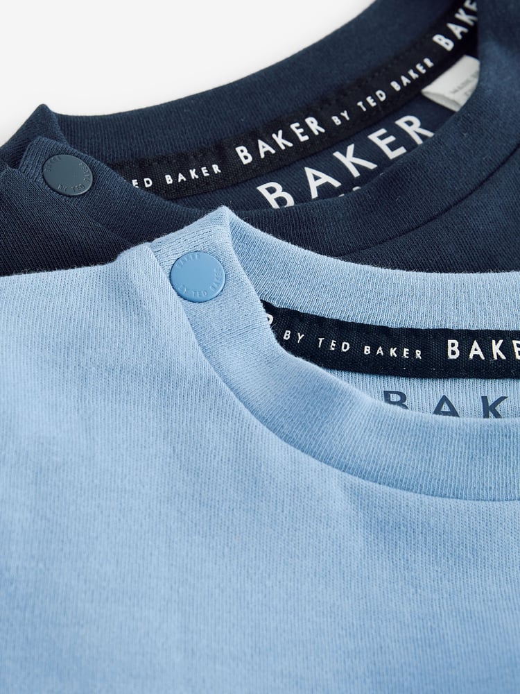 Baker by Ted Baker Blue 100% Cotton Romper and Reversible Hat - Image 9 of 9