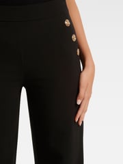 Forever New Black Megan Button Wide Leg Trousers - Image 5 of 5