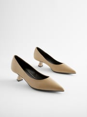 Taupe Brown Extra Wide Fit Forever Comfort® Kitten Heel Court Shoes - Image 1 of 5