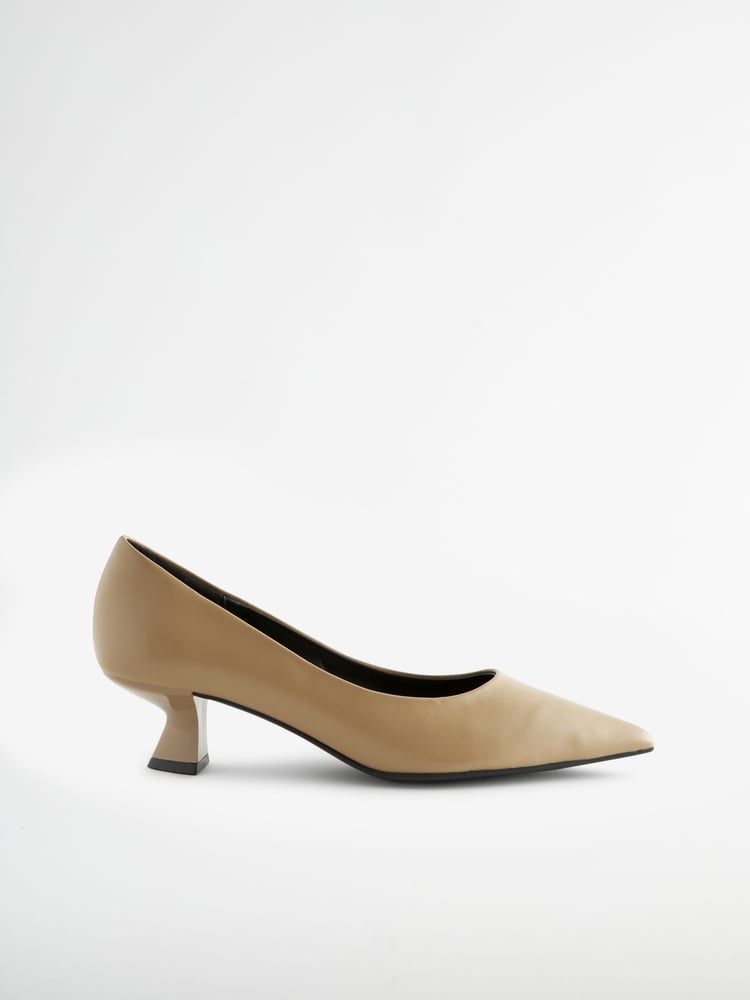 Taupe Brown Extra Wide Fit Forever Comfort® Kitten Heel Court Shoes - Image 2 of 5