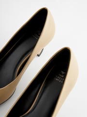Taupe Brown Extra Wide Fit Forever Comfort® Kitten Heel Court Shoes - Image 4 of 5