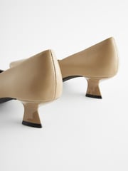 Taupe Brown Extra Wide Fit Forever Comfort® Kitten Heel Court Shoes - Image 5 of 5