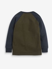 Multi Long Sleeve Raglan T-Shirts 3 Pack (3-16yrs) - Image 5 of 6