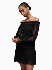 AllSaints Black Layla Dress - Image 4 of 8