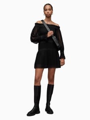 AllSaints Black Layla Dress - Image 6 of 8