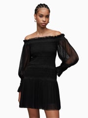 AllSaints Black Layla Dress - Image 7 of 8