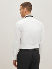 White 100% Cotton Single Cuff Dress Shirt - Image 3 of 6
