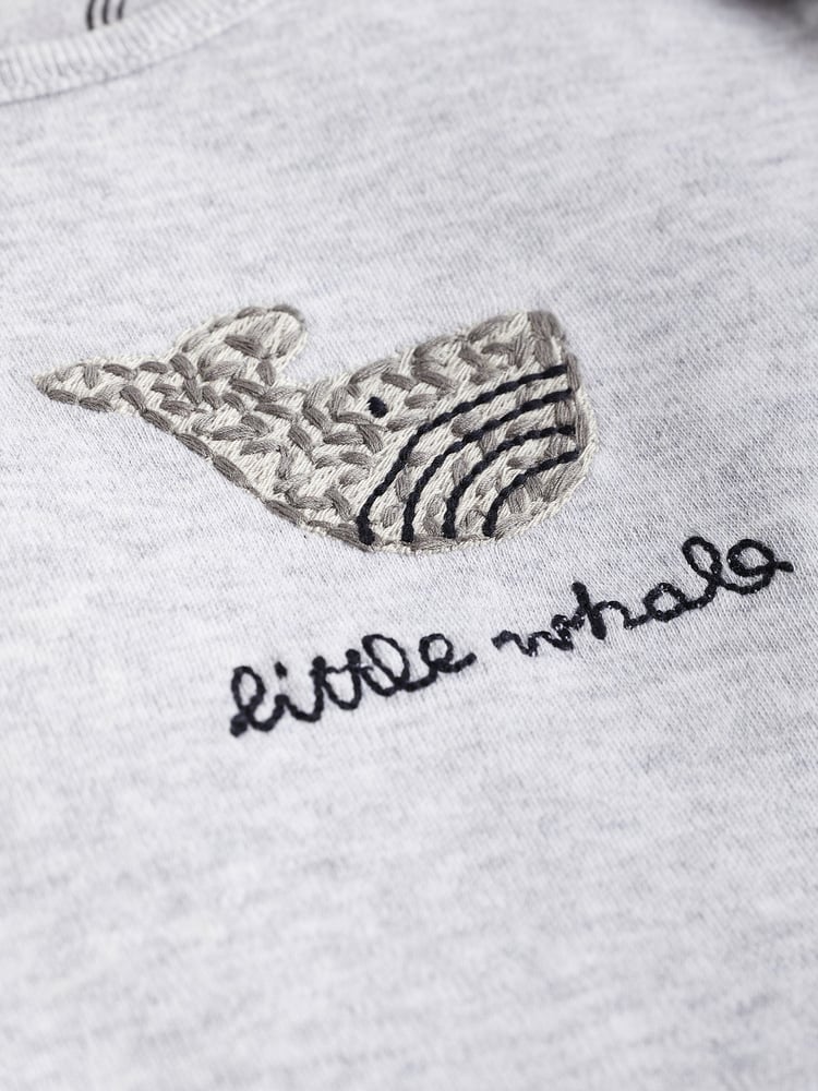 Grey Whale Baby Short Sleeve Cotton Bodysuits 5 Pack - Image 9 of 9