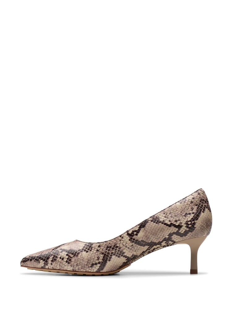 Clarks Grey Leather Adela Court Shoes - Image 2 of 7