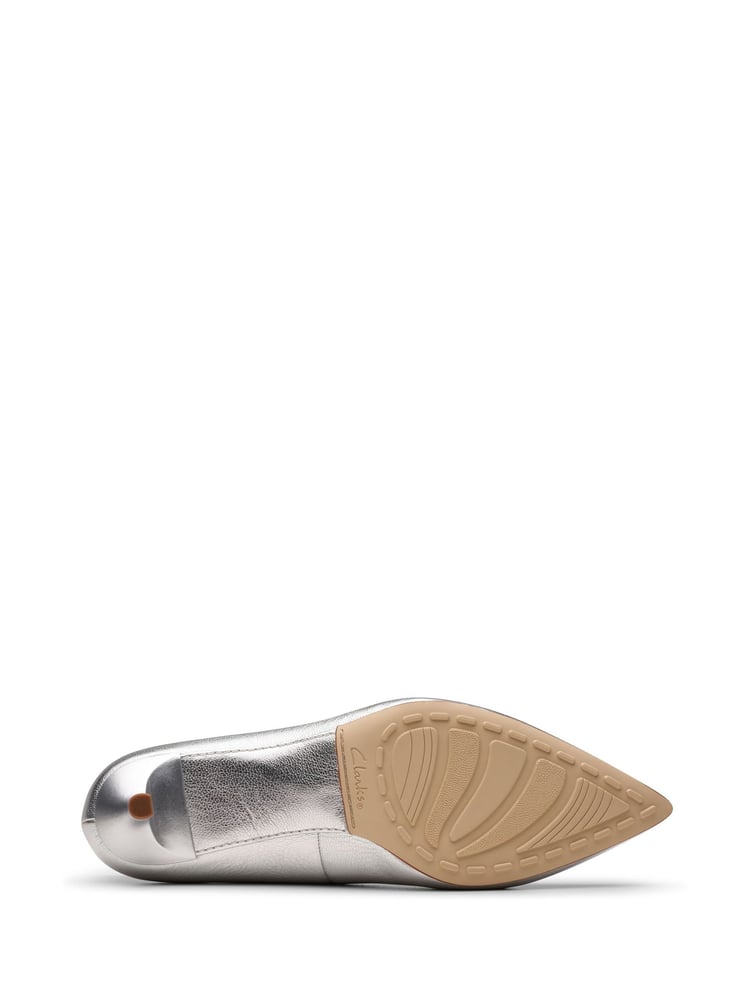 Clarks Silver Leather Adela Court Shoes - Image 7 of 7