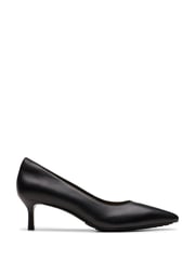 Clarks Black Leather Adela Court Shoes - Image 1 of 7