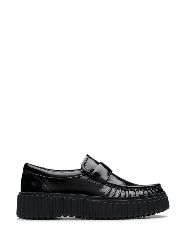Clarks Black Patent Torhill Moccasin Shoes - Image 1 of 7