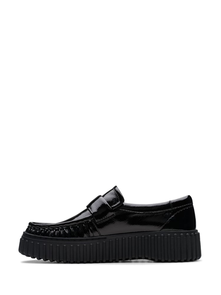 Clarks Black Patent Torhill Moccasin Shoes - Image 2 of 7