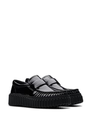 Clarks Black Patent Torhill Moccasin Shoes - Image 4 of 7