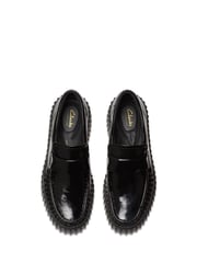Clarks Black Patent Torhill Moccasin Shoes - Image 6 of 7
