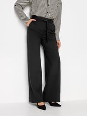 Long Tall Sally Black Ponte Trousers With Belt - Image 1 of 4