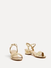 Linzi Gold Kezzi Barely There Low Block Heeled Sandals - Image 4 of 6