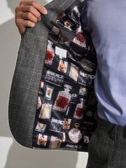 Grau - Anzugjacke mit Prince-of-Wales-Karo - Bild 6 von 12